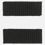Mini fabric brooch - black