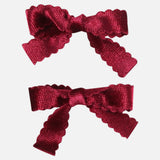 Mini Velvet Brooch - Burgundy