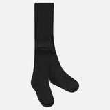 Plain cotton tights - black