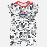 Pajama Overalls with Print - Gray