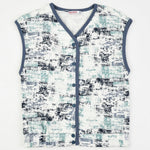 אפודת בנות ריב מודפס - כחול 20