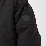 Puffer coat with pockets - black