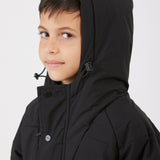 Puffer coat with pockets - black