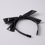 Soft Leather Bow Tie - Black