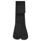 Girls' smooth cotton tights - black