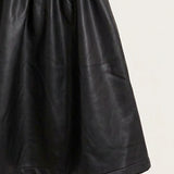Cheepka Leather Skirt - Black