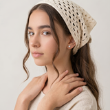 Crochet bandana - beige