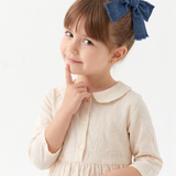 Denim Bow Tie Pin - Black