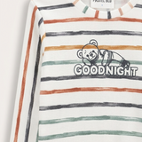 Pajamas E.E. Striped with Art - Black