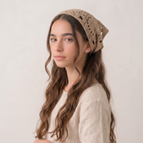 Crochet bandana - beige