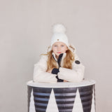 Puffer coat with hood - Stone