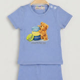 Baby set with teddy bear - blue
