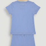Baby set with teddy bear - blue