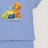 Baby set with teddy bear - blue