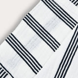 Striped skirt with pockets - Navy