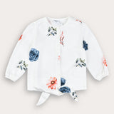 Floral print shirt - blue