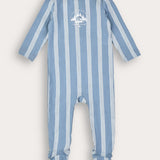 Babygro Striped with Embroidery - Blue