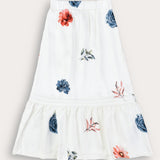 Midi skirt with floral print - blue
