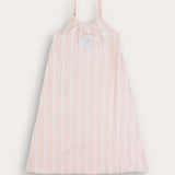 Striped saree with embroidery - pink