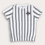 Striped shirt with embroidery - Navy