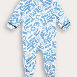Babygro Pajamas Rib - Light Blue