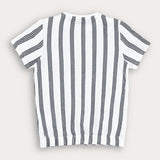 Striped shirt with embroidery - Navy
