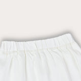 Midi skirt with floral print - white