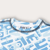 Pajama set with print - light blue