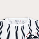 Striped shirt with embroidery - Navy