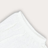 Baby set with floral print - white