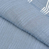 Striped sarafan with embroidery - blue
