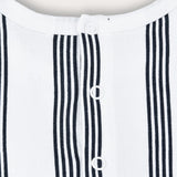Striped set with embroidery - Navy