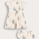 Floral Fleece Dress - Blue