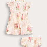 Floral Fleece Dress - Pink