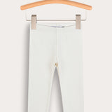 Rib Basic Long Tights - Beige