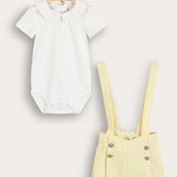 Baby pants and bodysuit set - yellow