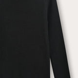 Knitted Half-Zip Top - Black
