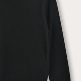 Half-turtleneck knit shirt - black