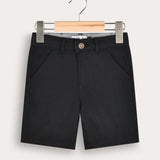 Short drill pants - black