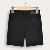 Short drill pants - black