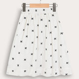 Embroidered skirt - black