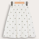 Embroidered skirt - green