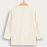 Rivet shirt with button and patch - beige