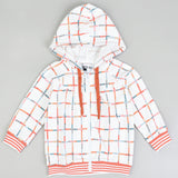 Hooded top with zipper - Coral