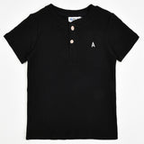 Rib knit top S.K. - Black