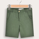 Linen Bermuda - Olive