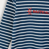 Striped shirt with print - Navy 