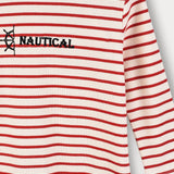 Striped shirt with print - red 