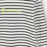 Striped shirt with print - black 