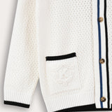Button cardigan with pocket - black